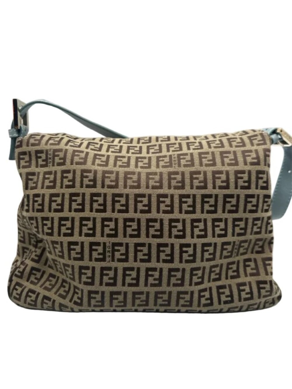 Vintage Fendi Zucchino Mamma Baguette Blue Brown - Picture 3 of 10